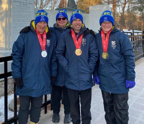 Special Olympics BC - Campbell River's Hazen Meade, Maureen Hunter, Paul Aubuchon, and Ashley Adie in Thunder Bay