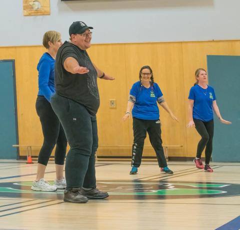 Club Fit athletes doing exercises in gym