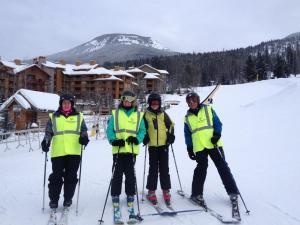 SOBC - Invermere ski team posing on a mountain