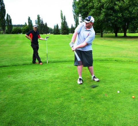 SOBC – Mackenzie athlete Stuart Baker in action at the 2016 Golf Regional Qualifier.