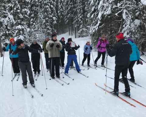 Athletes and coaches focus on snow skills at January’s Alpine and Cross Country Skiing Performance Camp for Region 1.