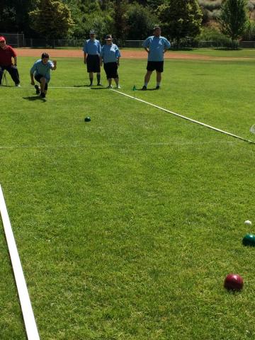 SOBC - South Okanagan bocce athletes in action