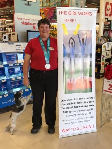 SOBC – Kimberley/Cranbrook athlete Erin Thom is a veteran of an incredible six World Games, and is also a proud Staples Canada employee.