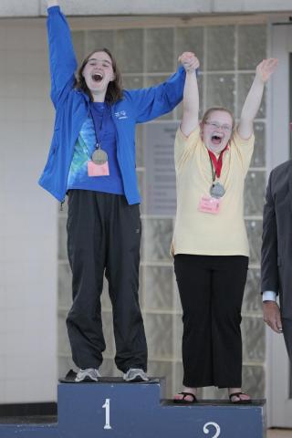 Special Olympics BC swimmers on the podium