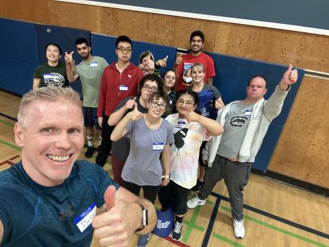 Sgt. Dale Quiring selfie with Surrey Club Fit athletes