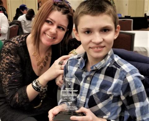 Wyatt received Special Olympics Edmonton's Male Athlete of the Year Award