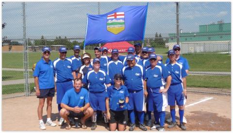 a group of people in blue uniforms