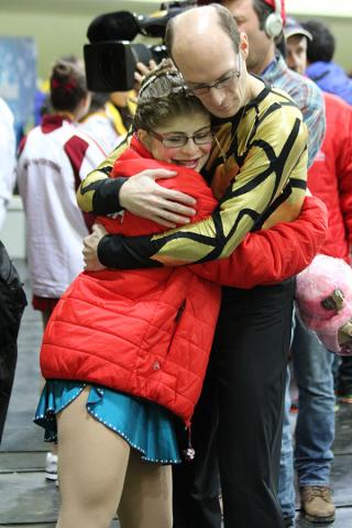 Special Olympics BC athletes sharing a happy moment