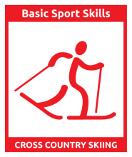 SOBC Basic Sport Skills cross country skiing graphic.