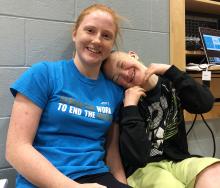 Megan Owens and a friend at a Spread the Word>>Inclusion event Megan organized in Chilliwack.