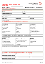 Special Olympics BC volunteer registration form icon