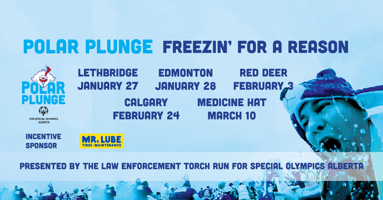 Polar Plunge Lethbridge Olympiques Spéciaux Alberta
